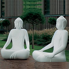 Modern design fiberglass buddha chair statue